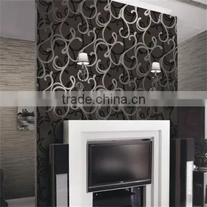 Fancy Wall Paper 3d Black and White Vinyl Wallpaper for Hotel Walls thumbnail-4