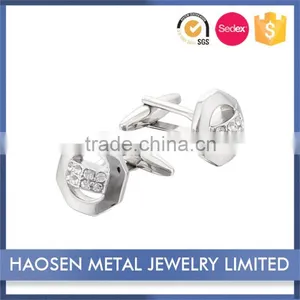 Highest Quality Embroidery Design Brass Cz Cuff Links thumbnail-1