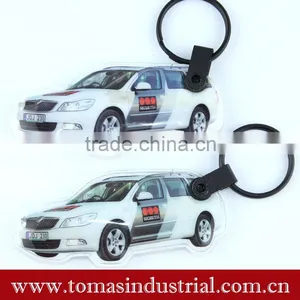Environmental Custom Promotional Gift Car Shape LED Squeeze Key Lights Soft Pvc Keychain thumbnail-2