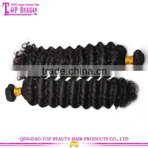 2015 Top Selling 100% Real Malaysian Deep Wave Hair Factory Price Brand Name Hair Weave thumbnail-5