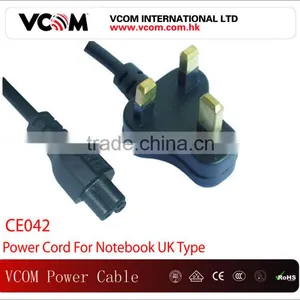 VCOM High Quality Notebook UK Type Power Cord thumbnail-1