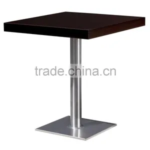 Modern Cheap Living Room Bar Pub Wooden Coffee Table With Metal Base thumbnail-1