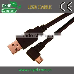 Usb 2.0 ROHS Standard Right Angle Micro 5pin Cable Usb Cable for Phones thumbnail-1