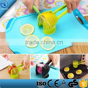 Lemon Fruit Cutting Tongs Fruit Slicer,Round Fruit Vegetable Cutter Slicer, Lemon Tomato Egg Circular Cutter Assistant Slicer thumbnail-1