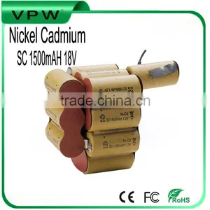 Customized Rechargeable ni cd Battery SC 18v 1500mah for Power Tool thumbnail-1
