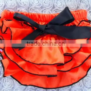 High Quality Cheap Baby Girls Stain Bloomer , Wholesale Various Style Infant Ruffle Bloomer With Bow Design thumbnail-6