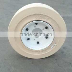 High Quality Non-marking Solid Tire 4.00-8/3.75 With 5 Lug Holes thumbnail-5