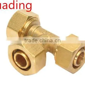 Brass Fitting Tee , Brass Tee for Pex-al-pex Connect , Tee Connector thumbnail-1