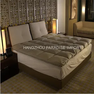 High Quality Ultra Soft White Goose Feather Memory Foam Quilted Mattress Topper thumbnail-4