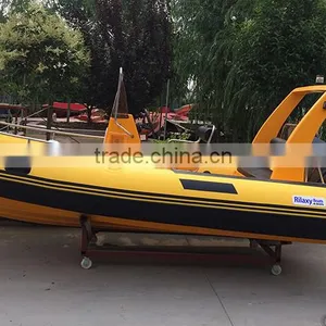 China Manufacturer Made New 17ft RIB Rigid Hypalon Inflatable Sport Fishing Boats for Sale With Japan Outboard Engine Motor thumbnail-1