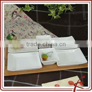 Square White Porcelain Snacks Service Tray thumbnail-1