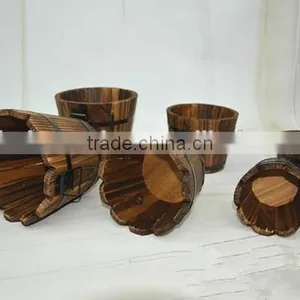 Outdoor Wooden Flower Pot, Wood Planter, Planter Box thumbnail-4