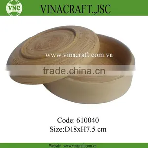 Dark Brown Spun Bamboo Box for Kitchen thumbnail-1