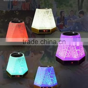 Colorful Dazzle LED Light Mini Crack Bluetooth Speaker With LED Clock thumbnail-4