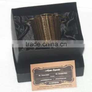 Brass Antique Finish Tea Strainer With Black Gift Box thumbnail-1
