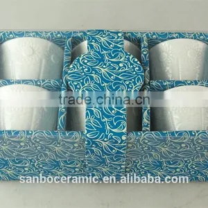 Ceramic Cawa Cup, Cups of Arabic Coffee Cawa, 6 PCS Set thumbnail-4