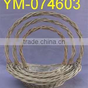 Beautiful Willow Flower Basket With Handle thumbnail-1