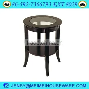 Two Tiers Glass Coffee Table Classic European Style thumbnail-1