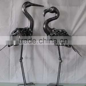 Metal Pink Flamingo Garden Ornaments Home Decoration Handmade Craft From Waste Material thumbnail-6