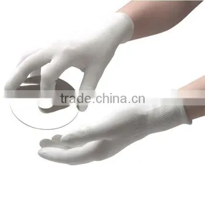 NMSAFETY 13G White PU Coated Palm Fit Safety Work PU Finger Gloves thumbnail-1