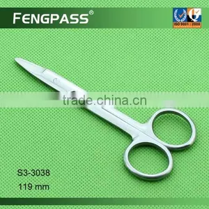 S3-3038 119mm 2CR13 Stainless Steel Material Best Barber Makeup Eyebrow Scissors Stainless Steel thumbnail-1