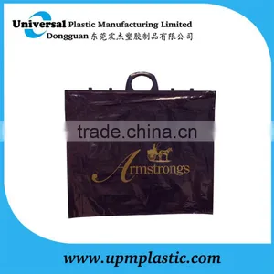 Durable Different Shape Colored Hard Handle Rigid Handle Plastic PE Bag for Clothing thumbnail-1