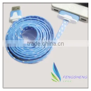 Flat USB Charging Cable Charger Line for Iphone 4/4s thumbnail-1
