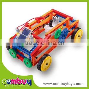 New Style DIY Building Blocks Set Electric Mini Solar Powered Car thumbnail-1