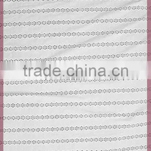 White Lovely Floral Stripe Design Cut Work Cotton Lace Embroidery Fabric thumbnail-5