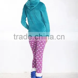 High Quality Winter Sport Ladies Apparel Velour Tops thumbnail-2