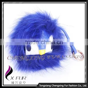 CX-R-48D Long Hair Fashion Cheap Genuine Raccoon Fur Keyring thumbnail-1