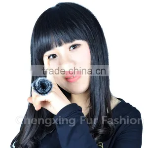 CX-A-64F Rabbit Fur Cute Flower Fashion Ring thumbnail-6