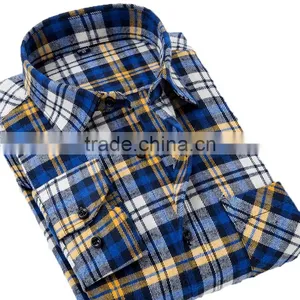 Mens Casual Plaid Shirts Comfort Soft Leisure Flannel Cotton Shirt thumbnail-3