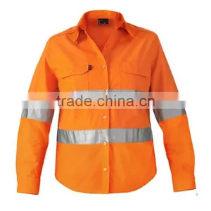 Cheap Wholesale Safety Workwear Reflective Stripe Work Uniform Shirts thumbnail-2