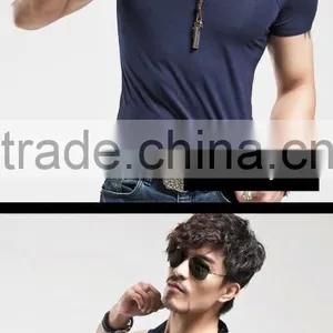2016 Latest Style China Manufacturer Lycra Cotton Slim Fit Men's t Shirt thumbnail-1