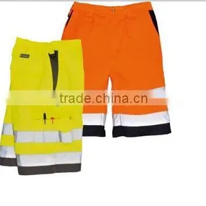 Yellow Hi-Vis Men With Reflect Strips Short Pants thumbnail-2