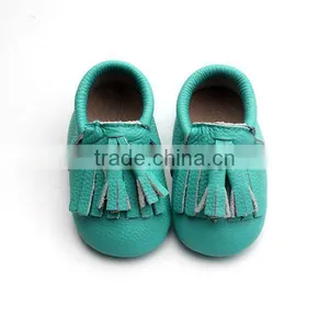 Top Selling Leather Baby Shoes Soft Sole Moccasin Designer Kids Shoes thumbnail-2