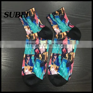 Cheap Custom Printing Dye Sublimation Sport Compression Socks thumbnail-5