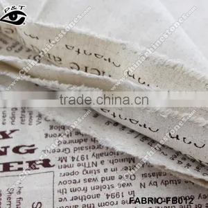 News Paper Printing Canvas Fabric Cotton/Linen Fabric Zakka Household Textile Cloth thumbnail-3