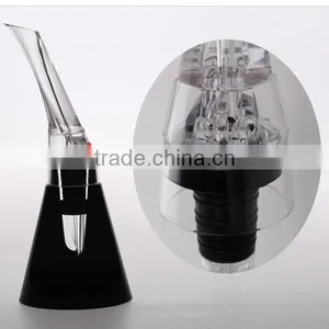 New Fashion High Quality Mini Transparent Acrylic Travel Bar Red Wine Aerator Decanter Pourer Essential Set Quick Aerating thumbnail-1