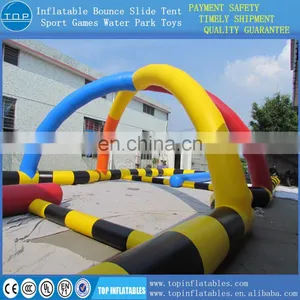 TOP Inflatable go Cart Track Racing Air Tracl for Sport Game thumbnail-1