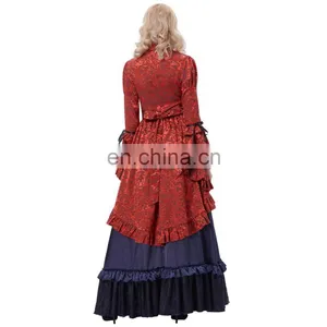 Belle Poque Retro Vintage Steampunk Victorian Edwardian Downton Abbey Long Maxi Dress BP000365-1 thumbnail-5