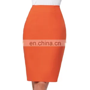 Kate Kasin Occident Women's OL High Stretchy Hips-Wrapped Pencil Skirt 24" KK000278-2 thumbnail-1