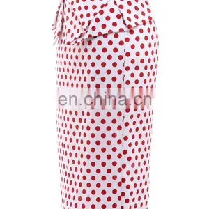 Grace Karin Occident Women's Vintage Retro Cotton Polka Dots Hips-Wrapped Skirt CL008928-1 thumbnail-2