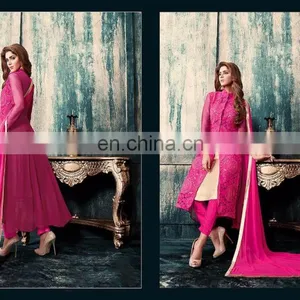 Designer Navy Blue Pakistani Salwar Kameez Wholesale thumbnail-3