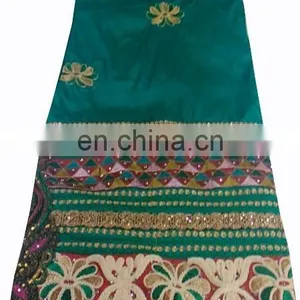 Dubai Indian African Nigerian Handwork Sequins Work Beaded Stone Work Georges Come With Blouses thumbnail-1