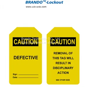 Safety Lockout Tagout PVC Padlock Label Safety Tag and Sign thumbnail-3
