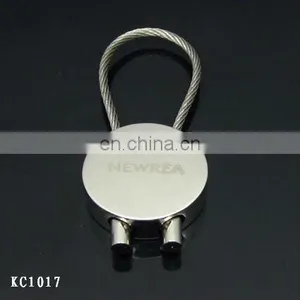 Matte Silver Heart Shape Wire Rope Metal Key Ring/Key Chain/Key Holder thumbnail-5