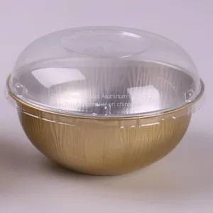 Wholesale Colorful Round Smooth Wall Aluminum Foil Bowl thumbnail-2