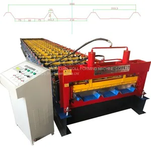Roofing Trapezoid Iron Sheet Roll Forming Making Machine thumbnail-1